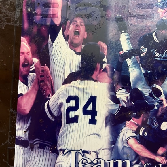 NY Yankees ‘96 ‘98 ‘99 Championship Wooden Plaque Team of The Decade - Picture 3 of 5